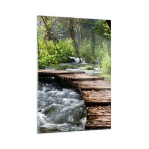 Obraz na skle - Pri spenenom vodopáde - 50x70 cm