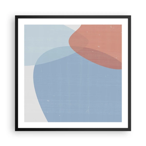 Plagát v čiernom ráme - Pastelové vzťahy - 60x60 cm
