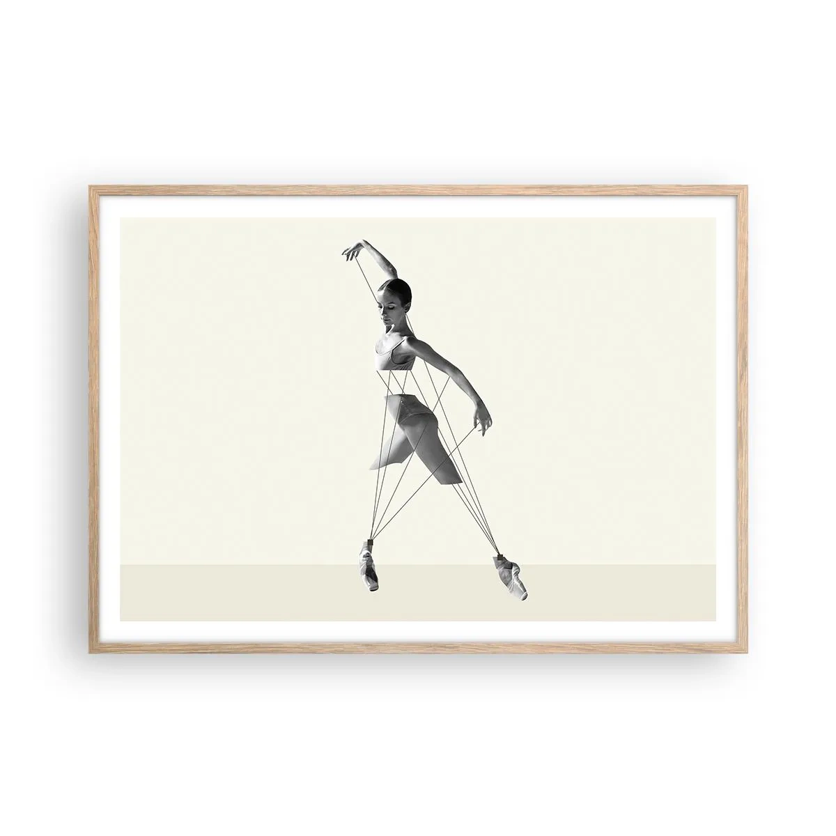 Plagát v ráme zo svetlého duba - V divadle sveta - 100x70 cm