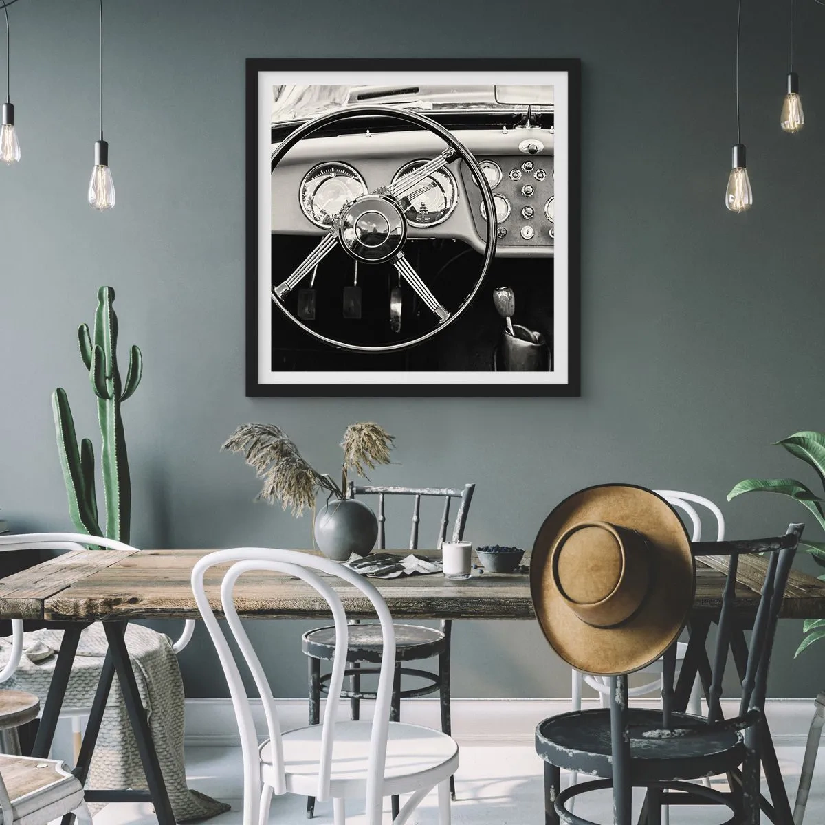 Plagát v čiernom ráme - Sen zberateľov - 40x40 cm