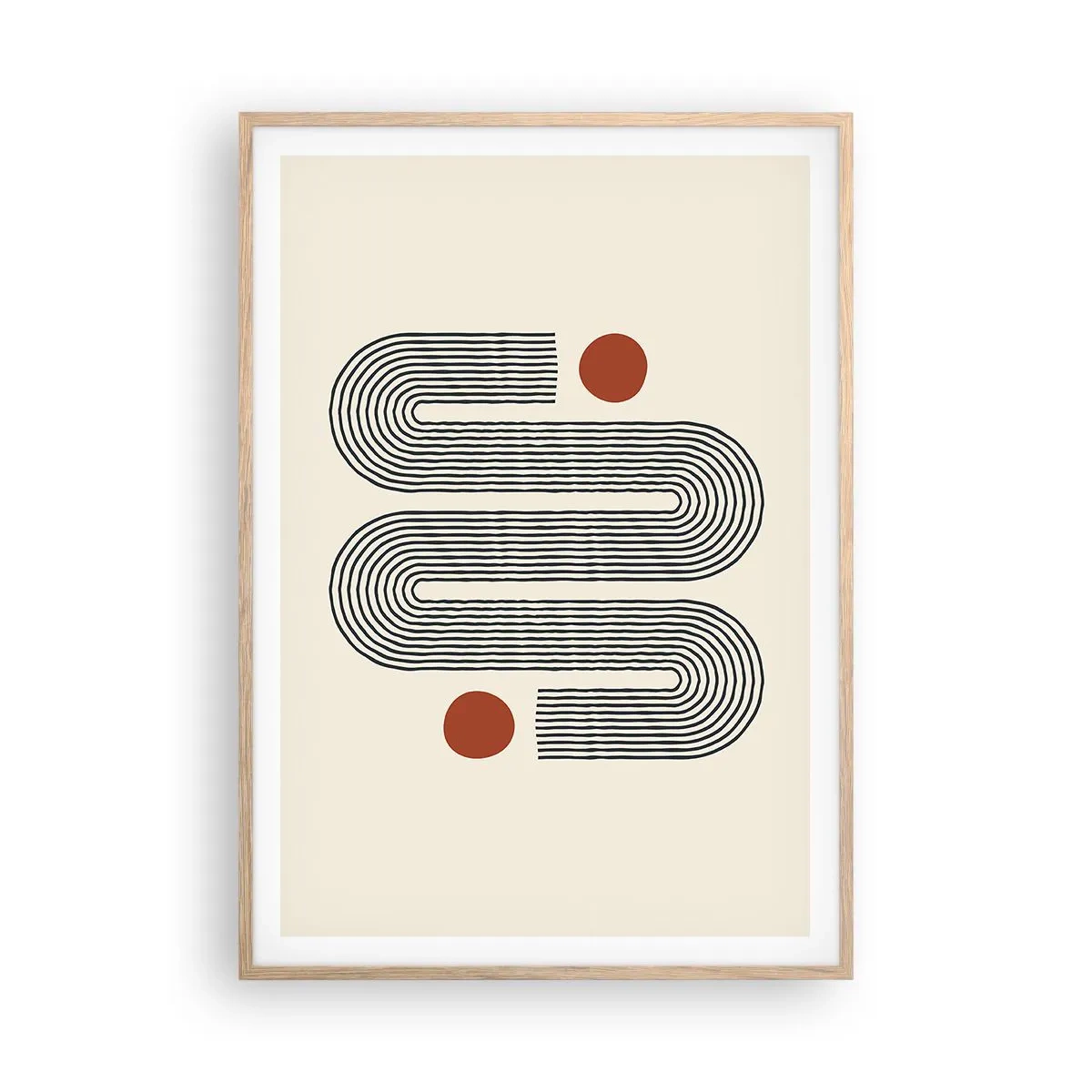 Plagát v ráme zo svetlého duba - Od začiatku do konca - 70x100 cm