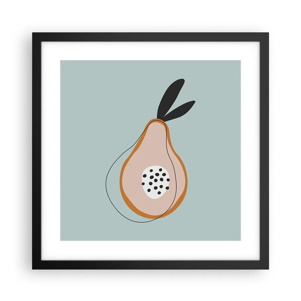 Plagát v čiernom ráme - Prenikanie do podstaty vecí - 40x40 cm