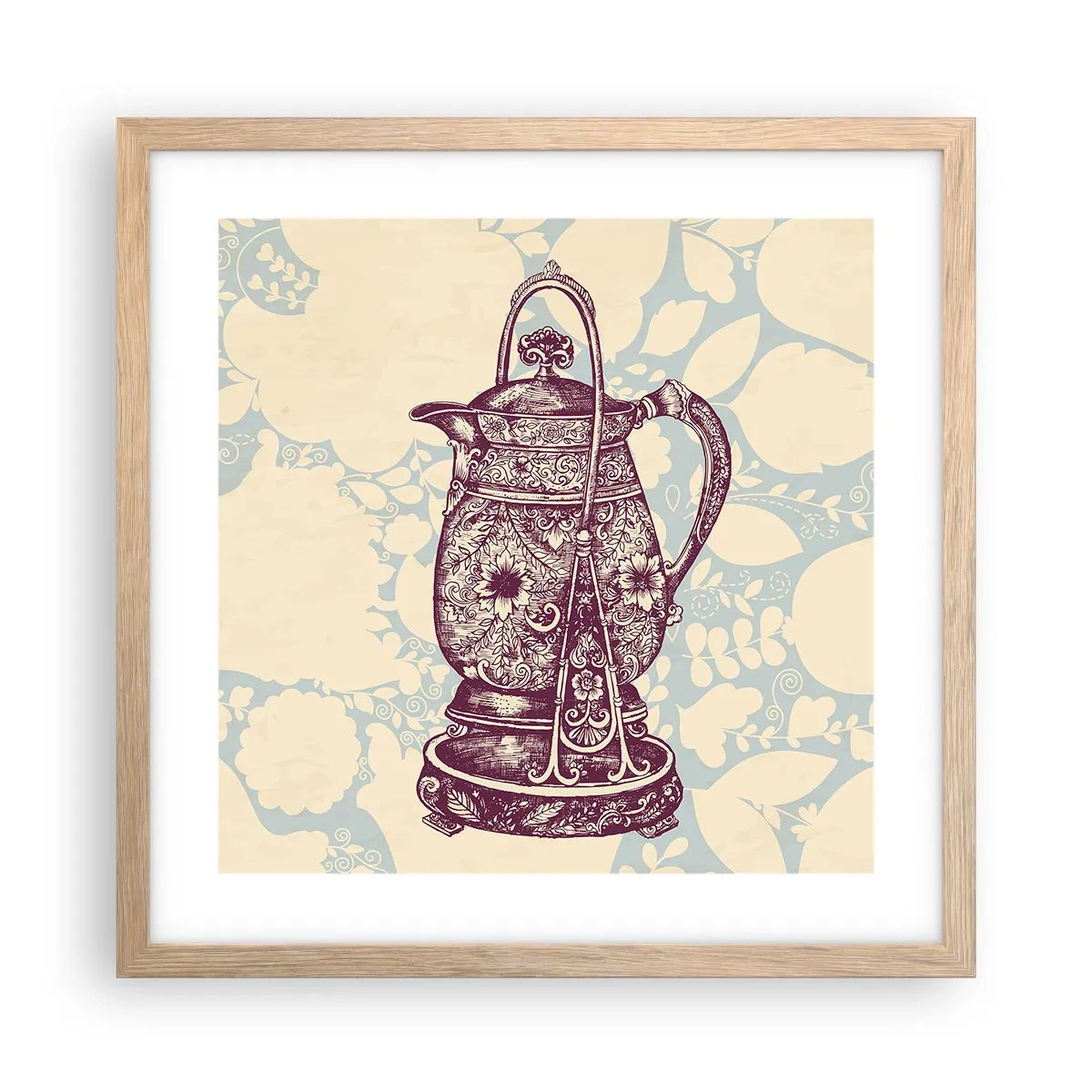 Plagát v ráme zo svetlého duba - Krása všedného dňa - 40x40 cm