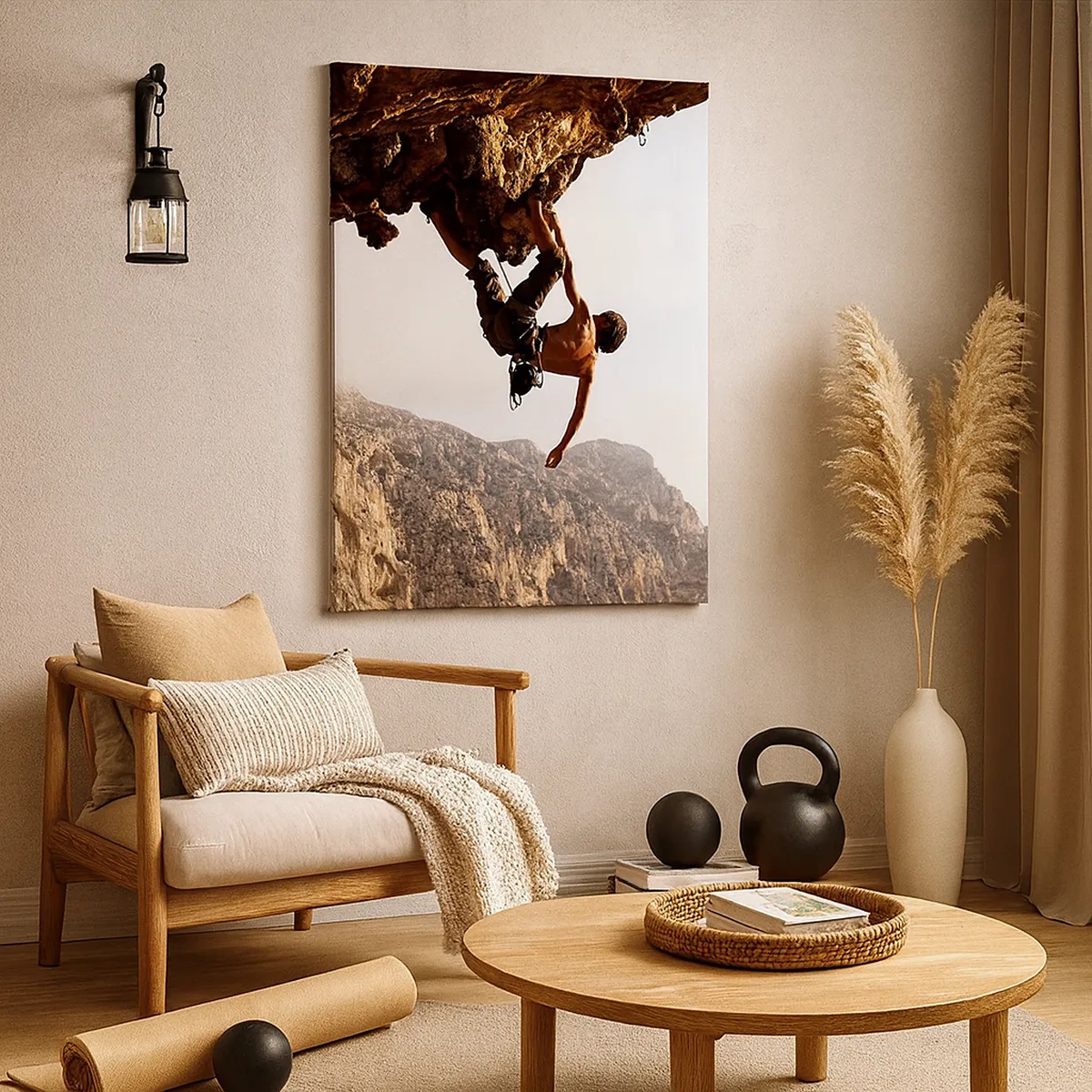 Obraz na plátne - Svet zovretý v ruke na zosuve balvanu - 50x70 cm