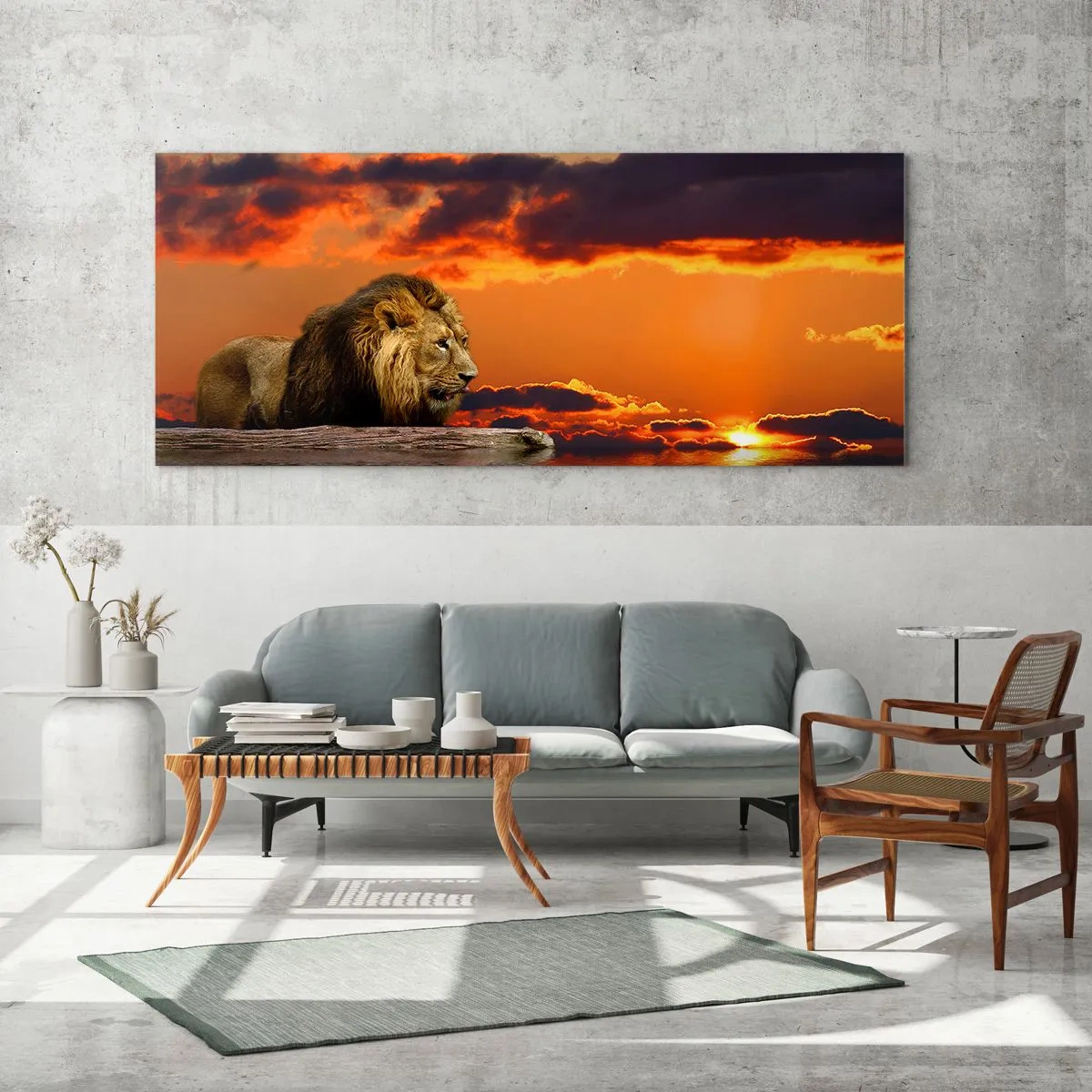 Obraz na skle - Kráľ prírody - 160x50 cm