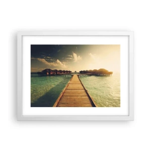 Plagát v bielom ráme - Vrelé pozvanie - 40x30 cm