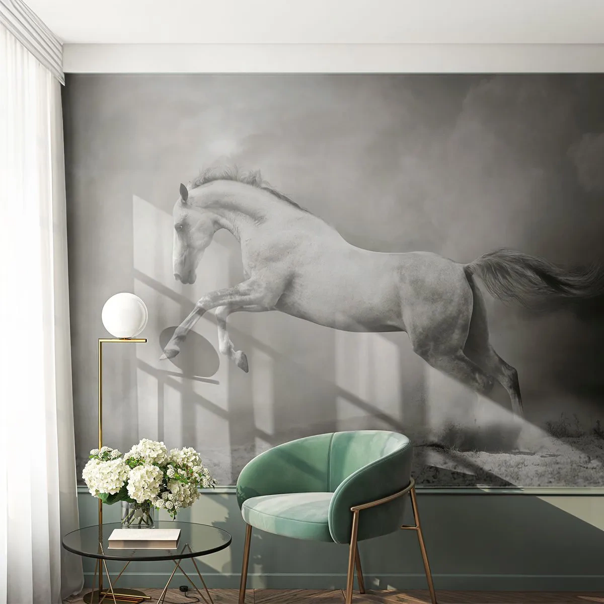 Fototapeta Premium Canvas - Medzi bdením a snom - Zvieratá, Kôň, Príroda - 200x140 cm