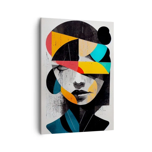 Obraz na plátne - Pestrofarebný vnútorný portrét - 50x70 cm