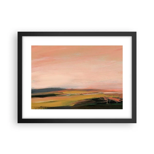Plagát v čiernom ráme - V ružových tónoch - 40x30 cm