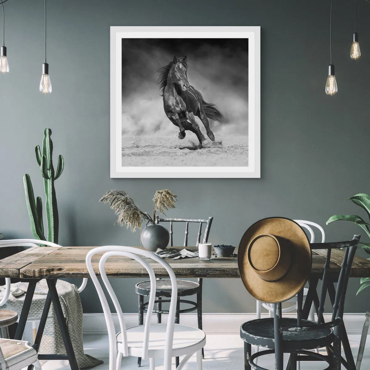 Plagát v bielom ráme - Hodné samotného emira - 30x30 cm