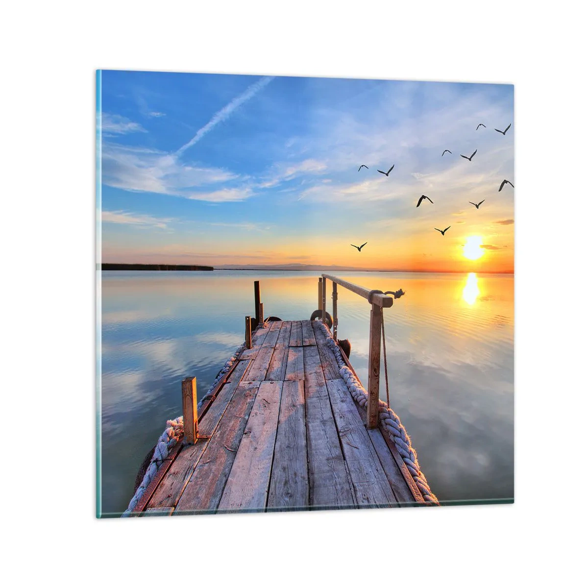 Obraz na skle - Ísť pred seba smerom k slnku - 50x50 cm