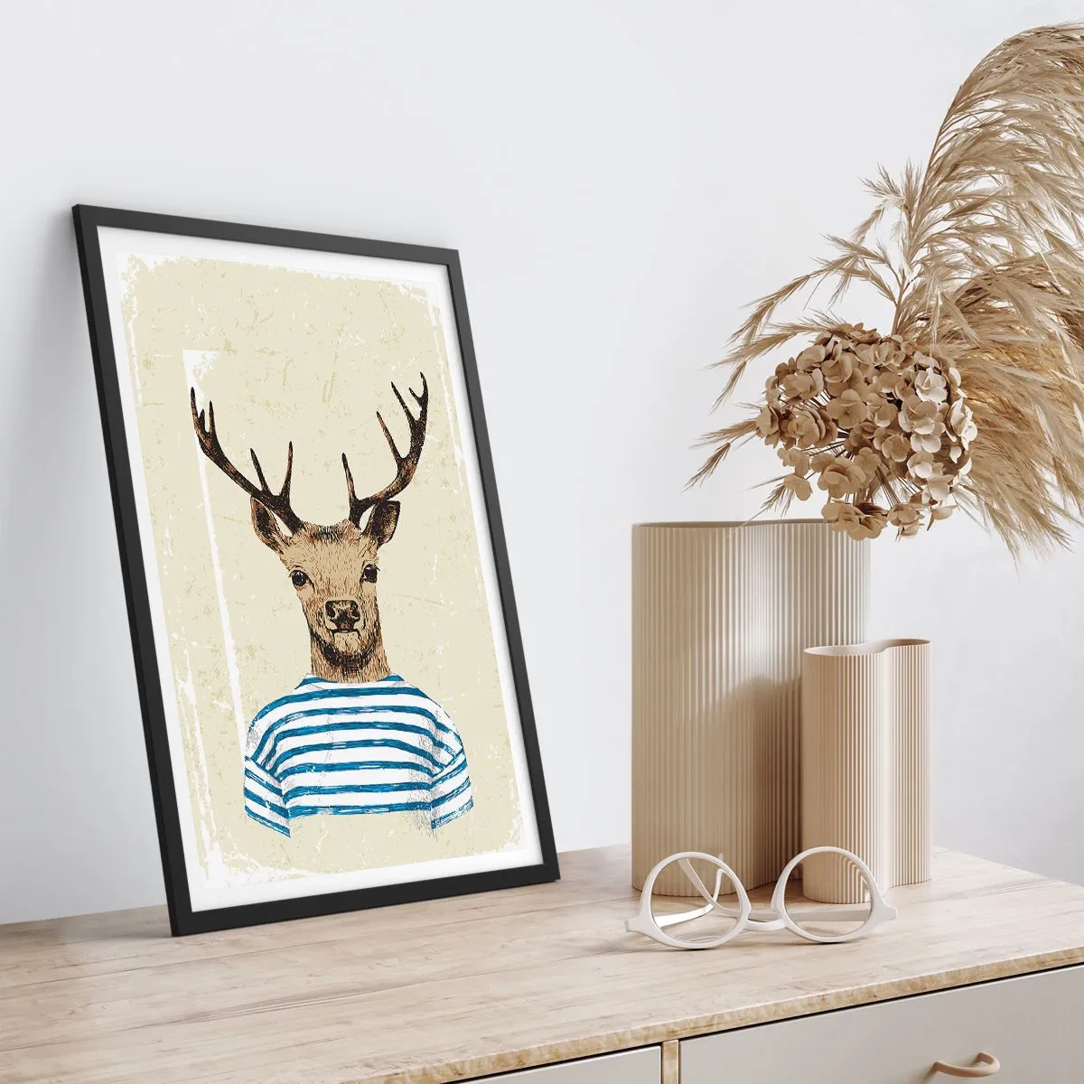 Plagát v čiernom ráme - Pretože mám rád pruhované košele! - 70x100 cm