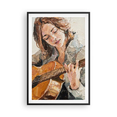 Plagát v čiernom ráme - Koncert pre gitaru a dievčenské srdce - 61x91 cm