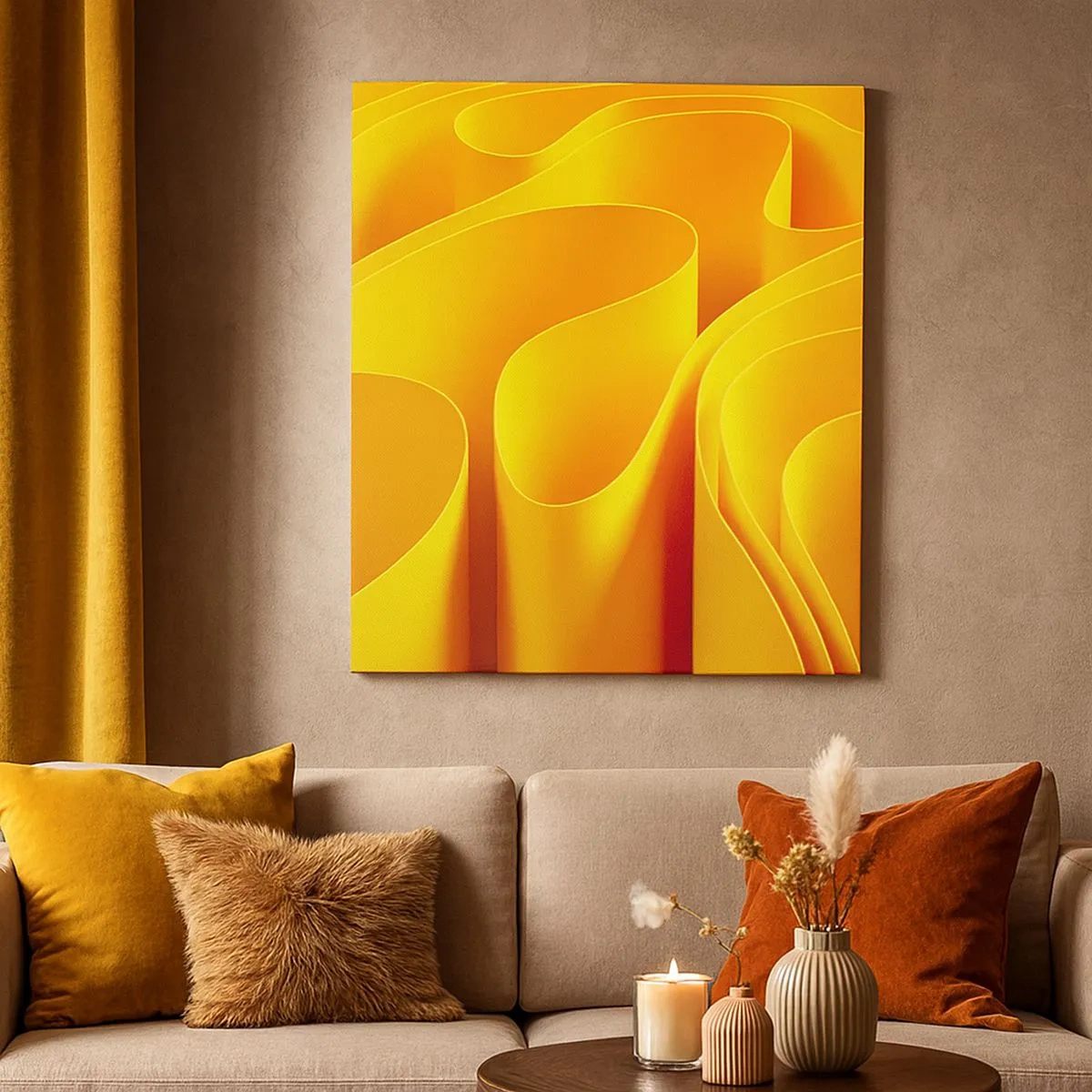 Obraz na plátne - Ako slnečné vlny - 30x30 cm