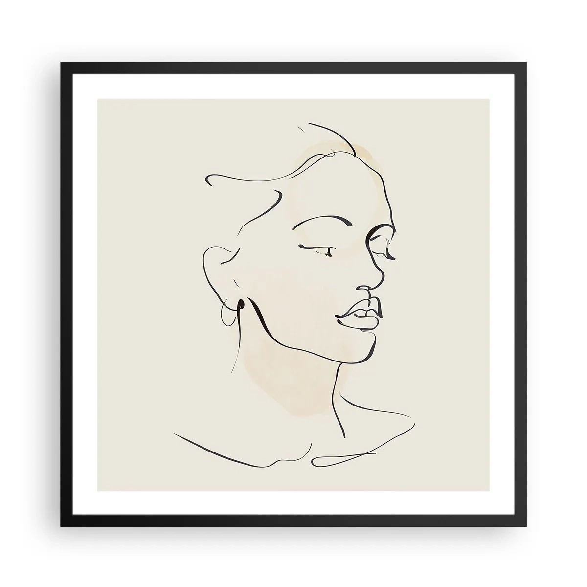 Plagát v čiernom ráme - Výrazným ťahom - 60x60 cm