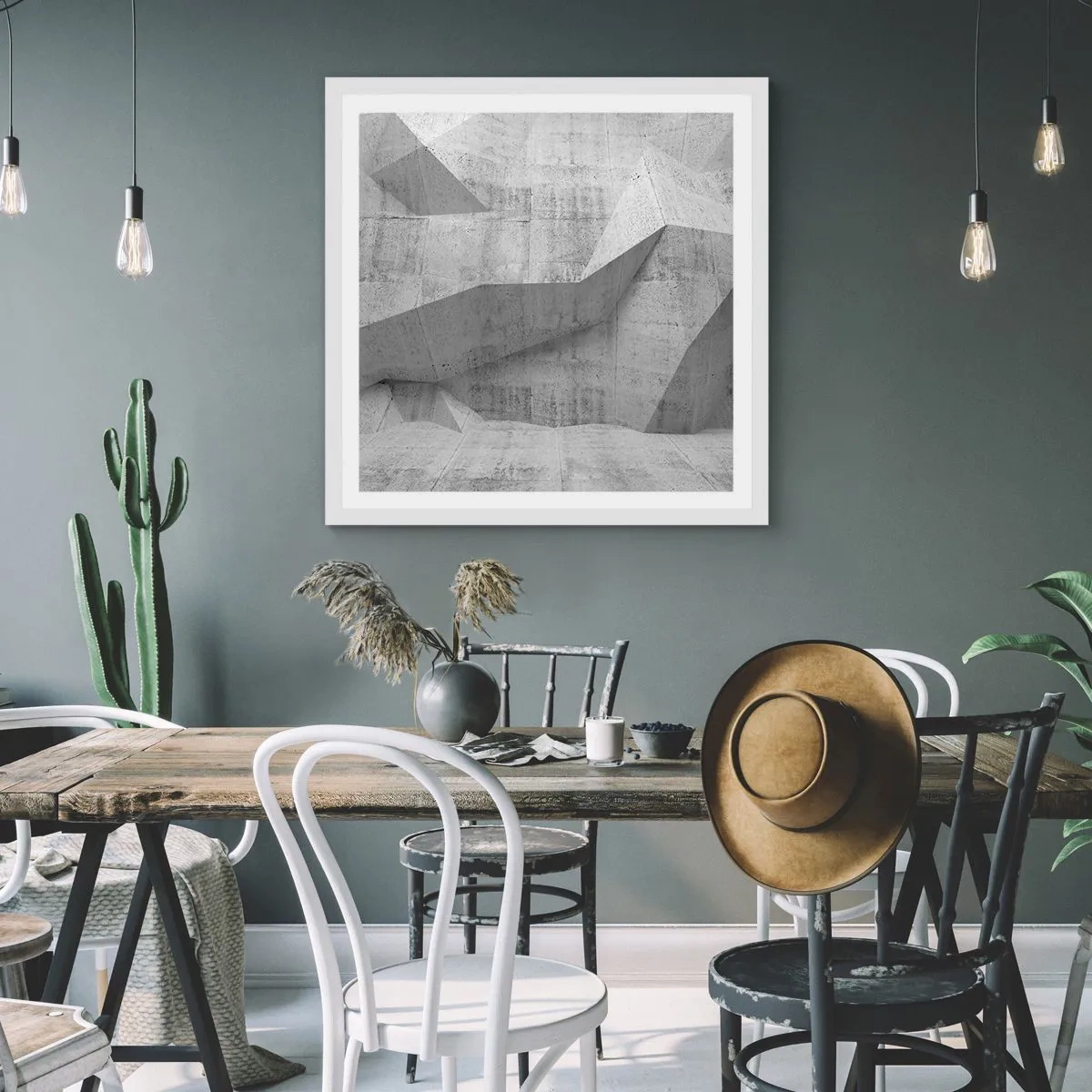 Plagát v bielom ráme - Skutočná výzva - 40x40 cm