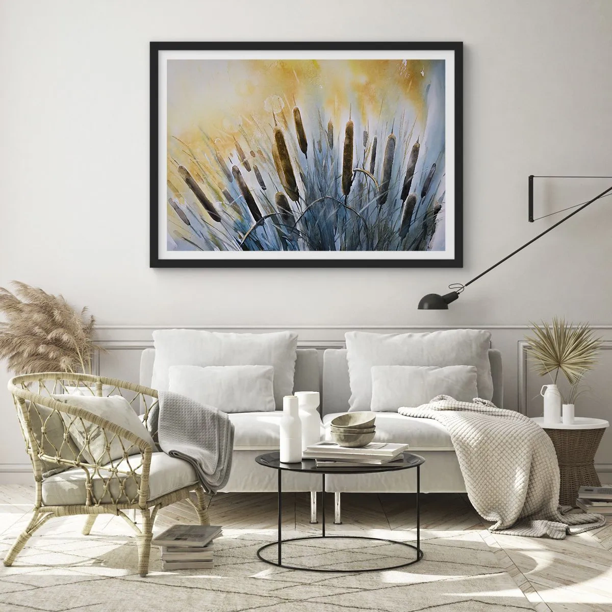 Plagát v čiernom ráme - Chlad vody, žiara slnka - 40x30 cm