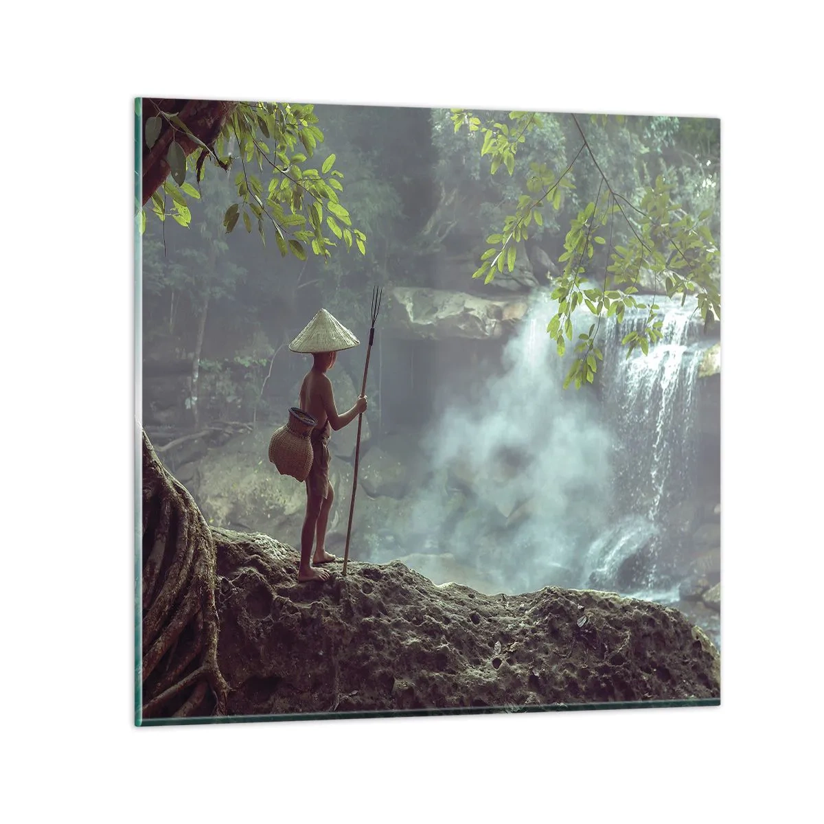 Obraz na skle - Spriatelený s prírodou - 70x70 cm