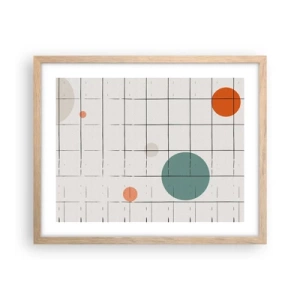 Plagát v ráme zo svetlého duba - Uväznené. My alebo ony? - 50x40 cm