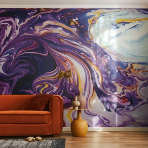Fototapeta Standard Eco - Záhyb priestoru vo fialovej - Abstrakcia, Kus, Moderný vzor - 250x175 cm