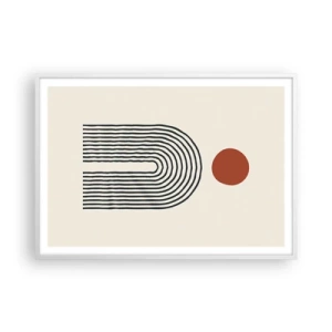 Plagát v bielom ráme - Magnetizmus tvarov a farieb - 100x70 cm