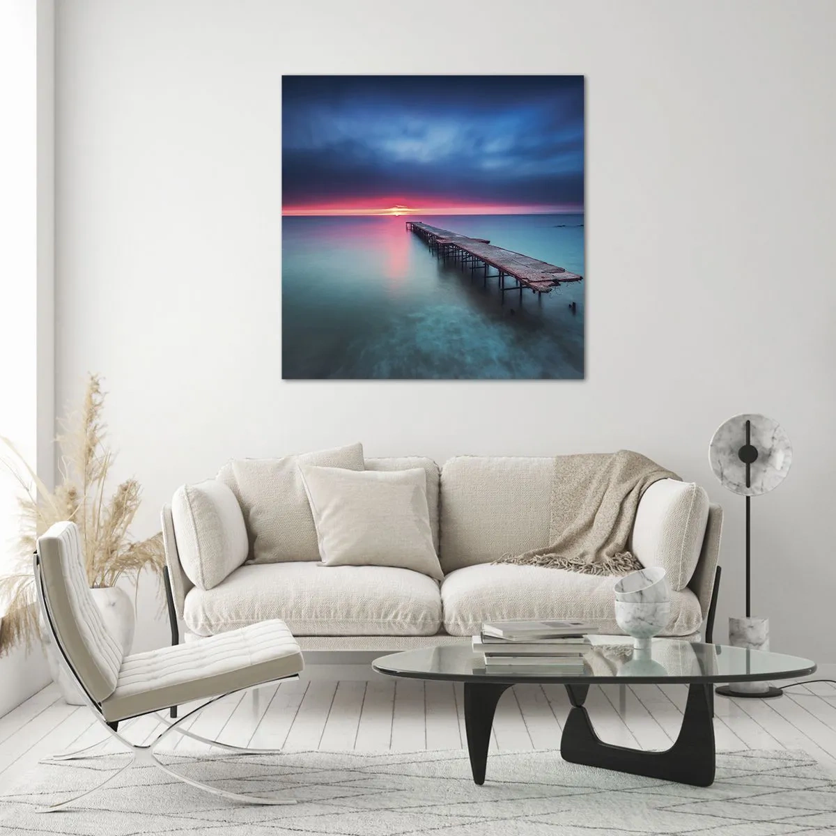 Obraz na skle - Medzi nebom a zemou - 70x70 cm