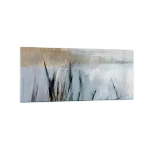 Obraz na skle - Zimné polia - 120x50 cm