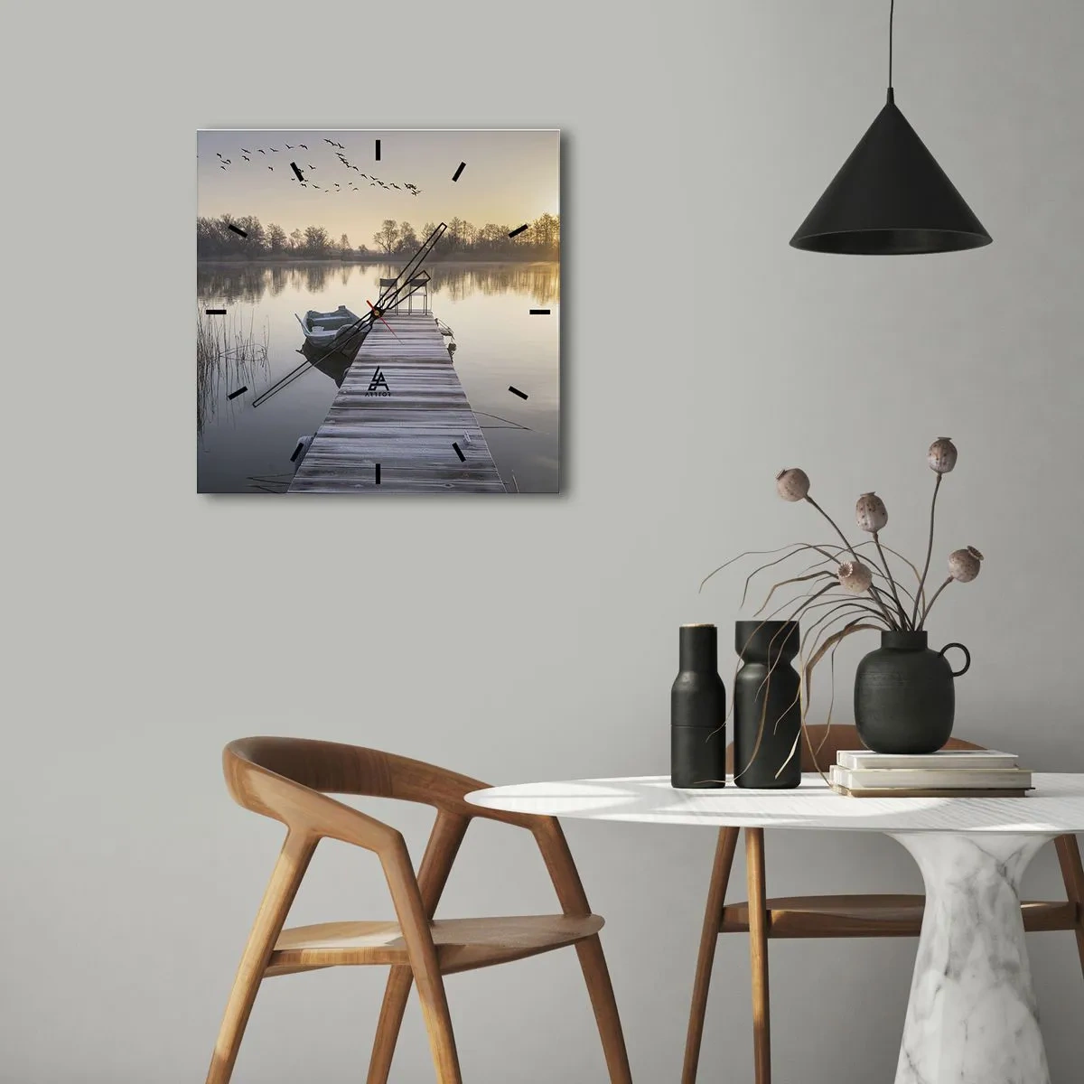 Nástenné hodiny - Časom sa vrátim - 40x40 cm