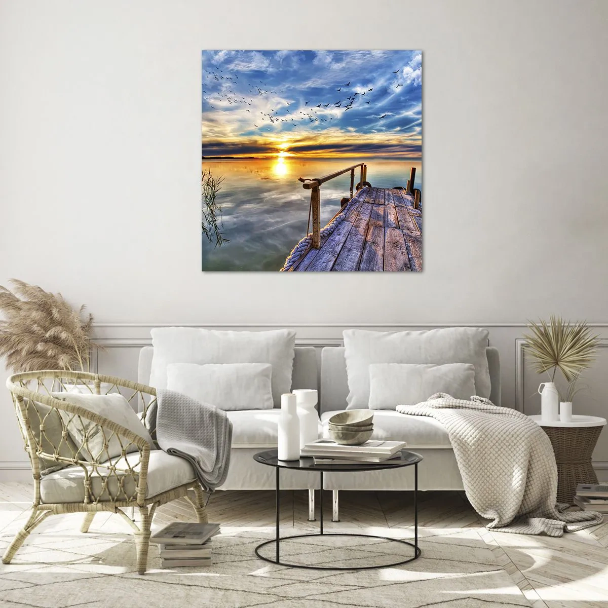 Obraz na skle - Vietor ide odpočívať - 40x40 cm