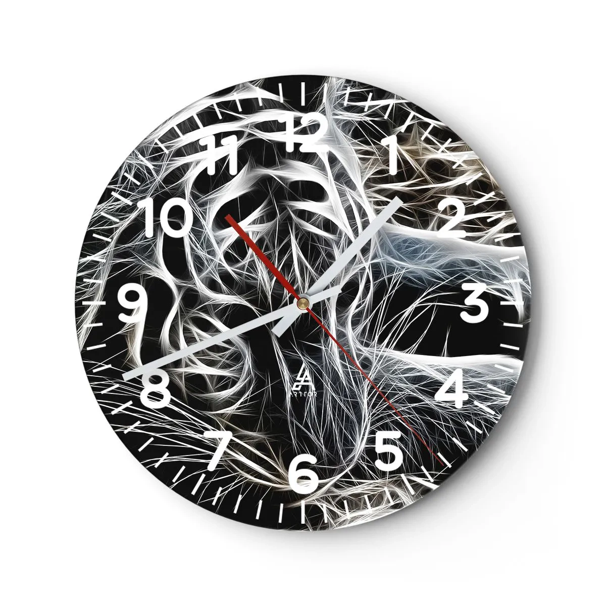 Nástenné hodiny - Štúdia mačacej ľahkosti - 40x40 cm