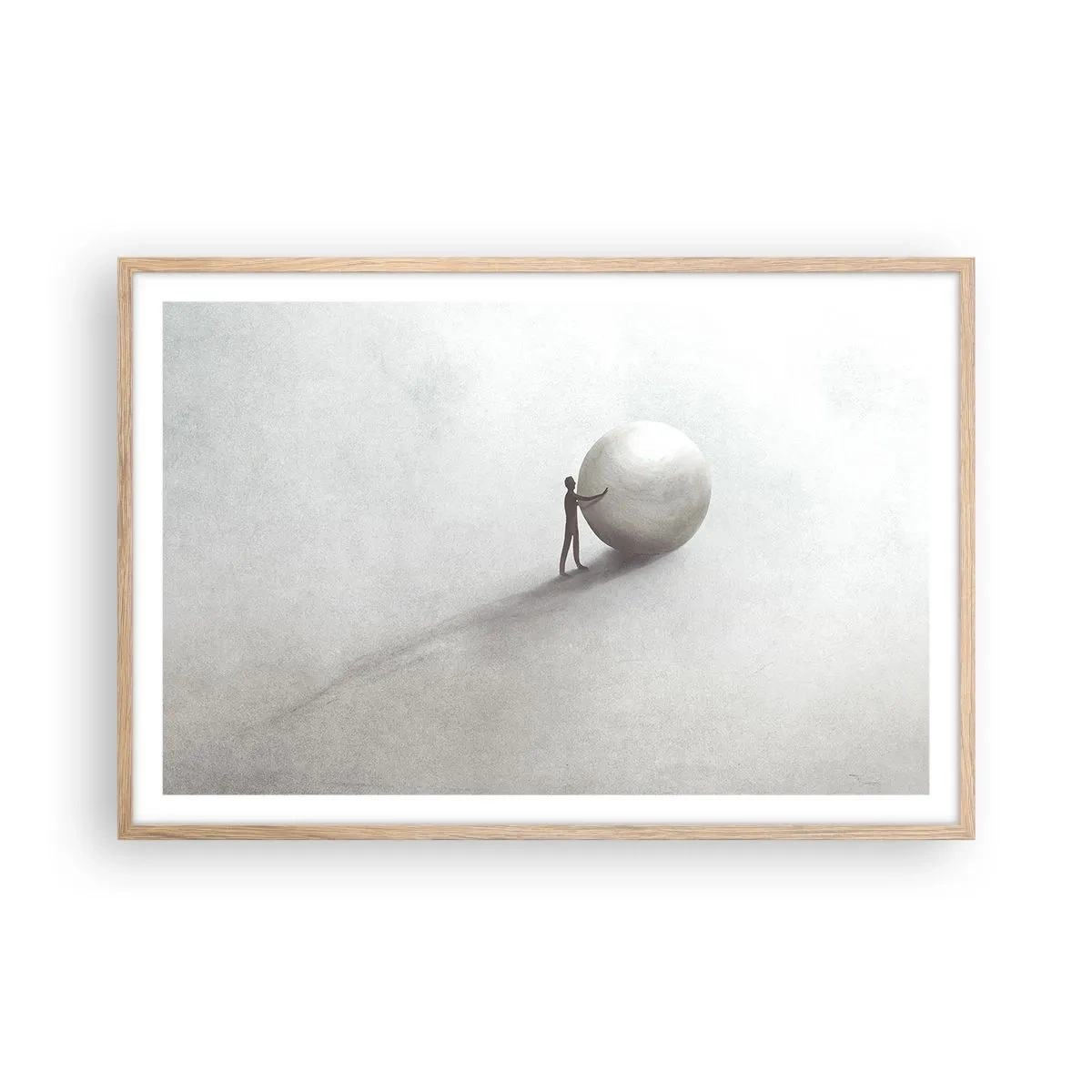 Plagát v ráme zo svetlého duba - Hra života - 91x61 cm