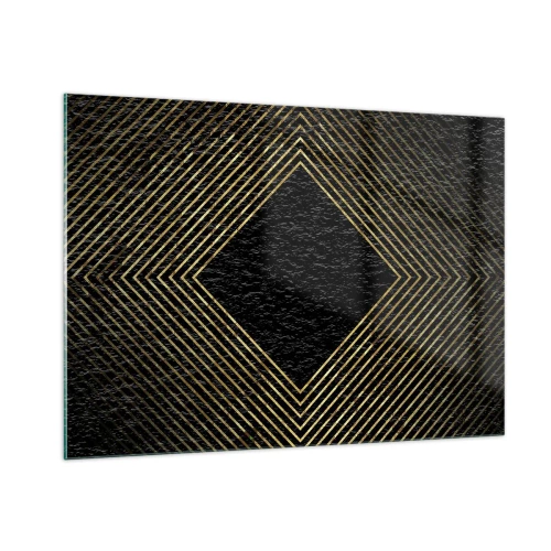 Obraz na skle - Geometria v štýle glamour - 100x70 cm