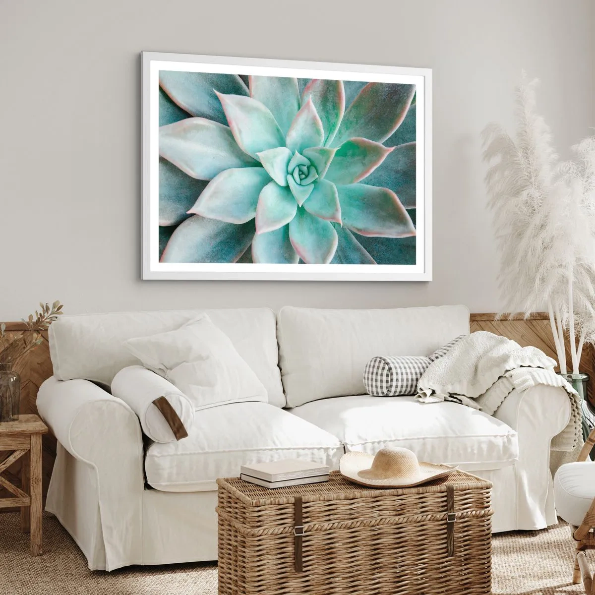 Plagát v bielom ráme - Srdce púšte - 91x61 cm