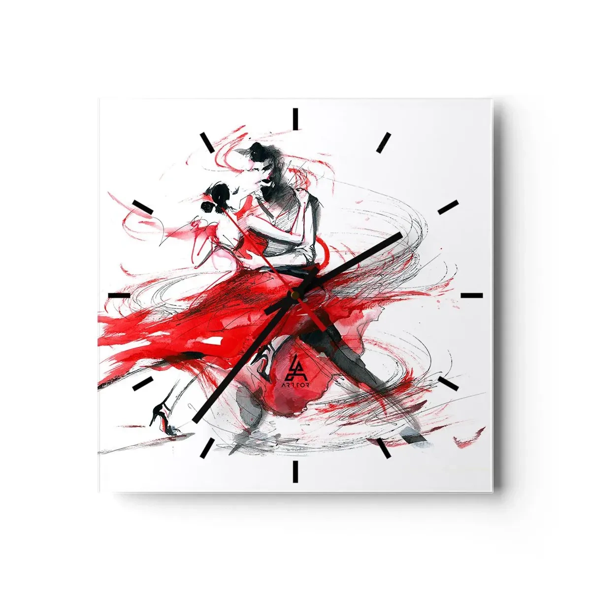 Nástenné hodiny - Tango - rytmus náruživosťou - 40x40 cm