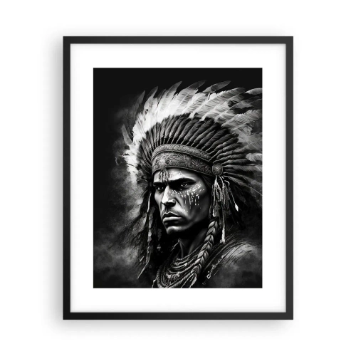 Plagát v čiernom ráme - Vodca a bojovník - 40x50 cm
