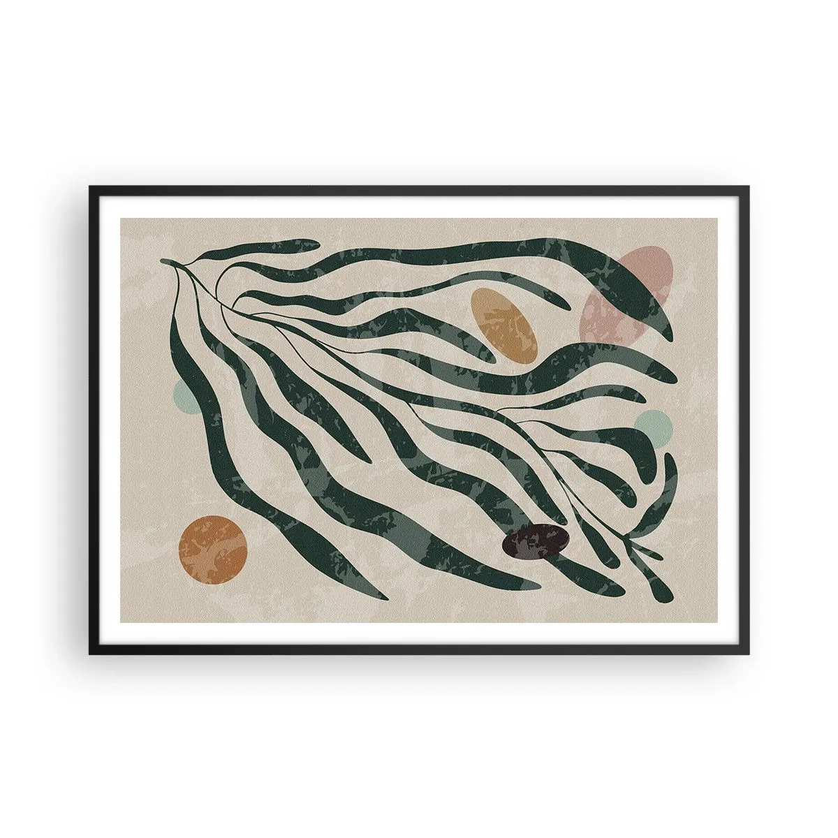 Plagát v čiernom ráme - Uprostred zelene - 100x70 cm