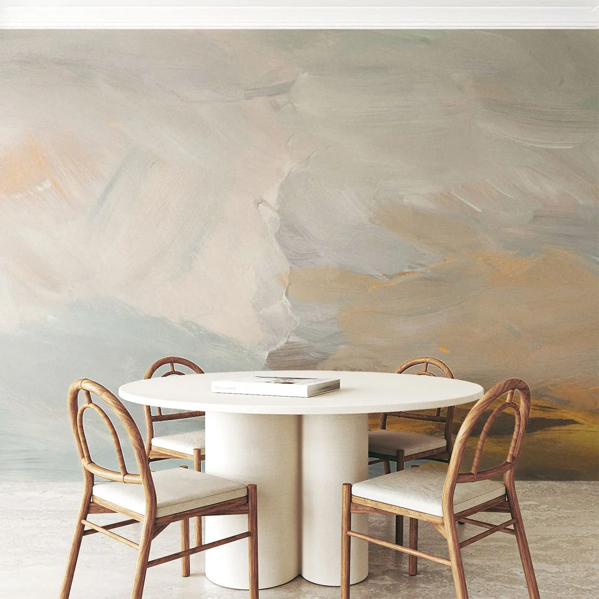 Fototapeta Premium Canvas - Abstrakcia – krajina nehy - Kus, Svetlý, Minimalistický - 400x280 cm