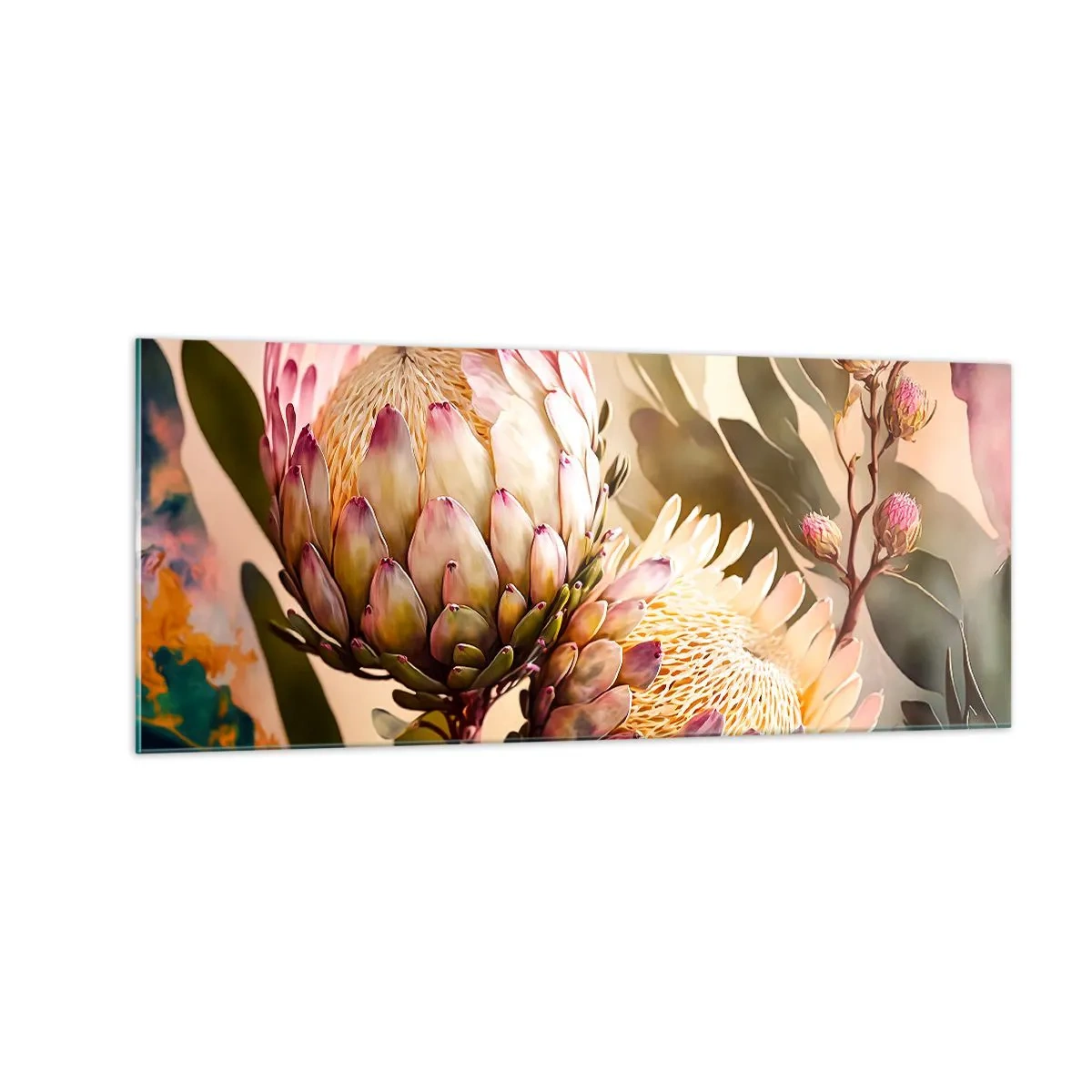 Obraz na skle - Nežne objaté - 100x40 cm