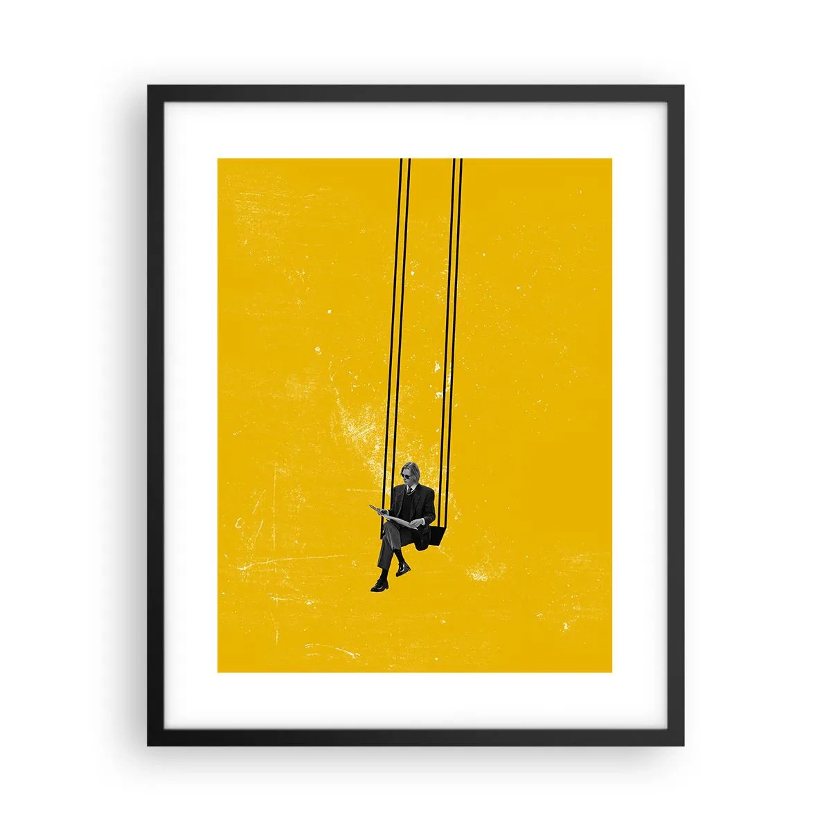 Plagát v čiernom ráme - Deň ako každý iný - 40x50 cm