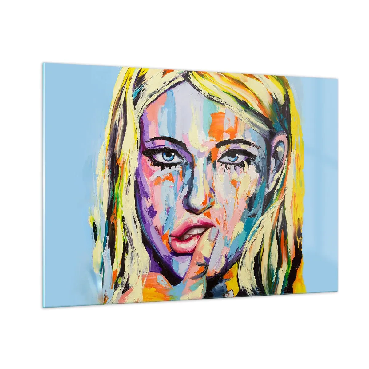 Obraz na skle - Pozri sa jej priamo do očí - 100x70 cm