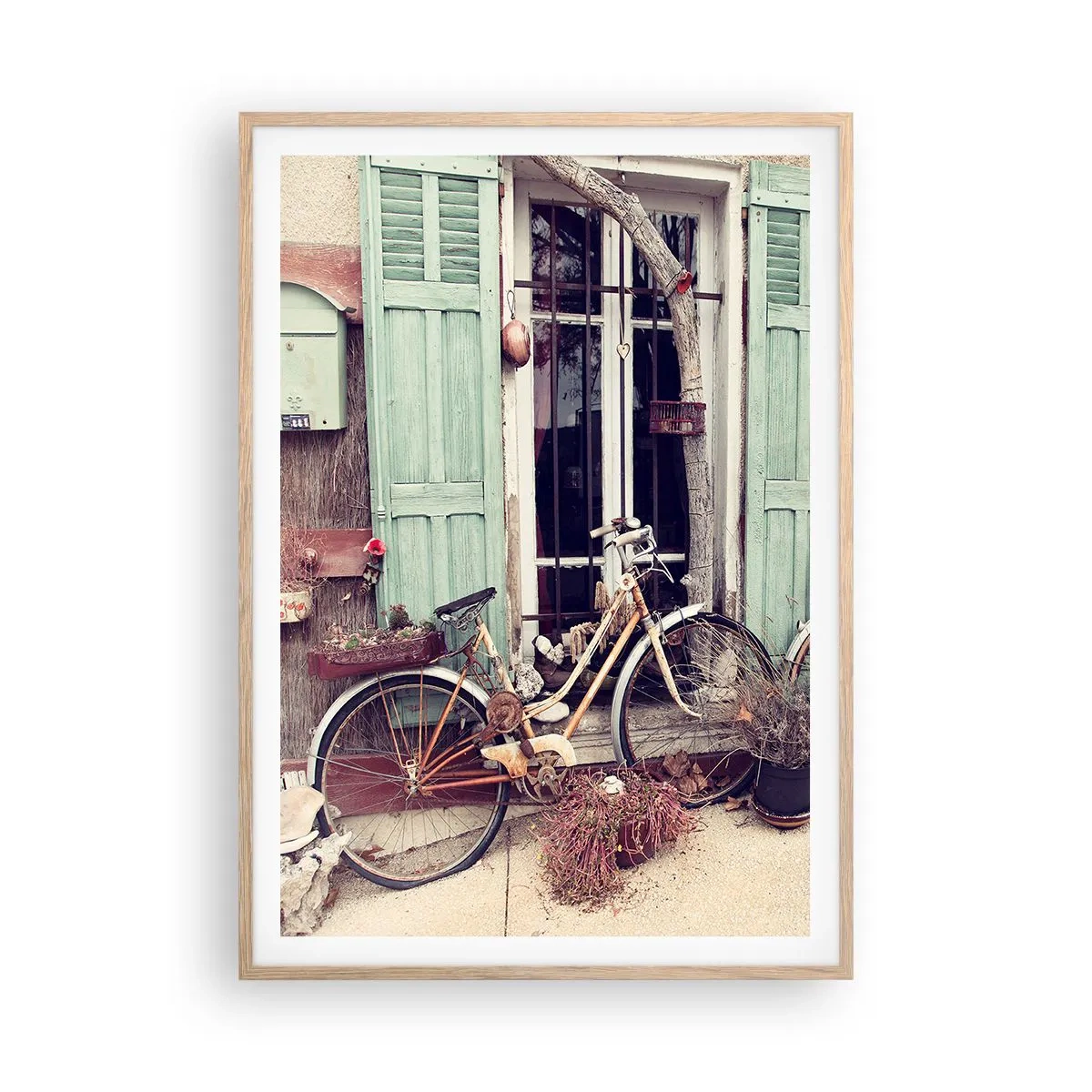 Plagát v ráme zo svetlého duba - Nech žije provincia - 70x100 cm