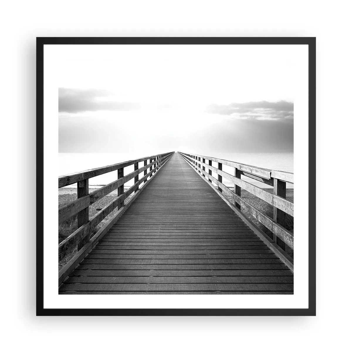 Plagát v čiernom ráme - Do diaľky… - 60x60 cm