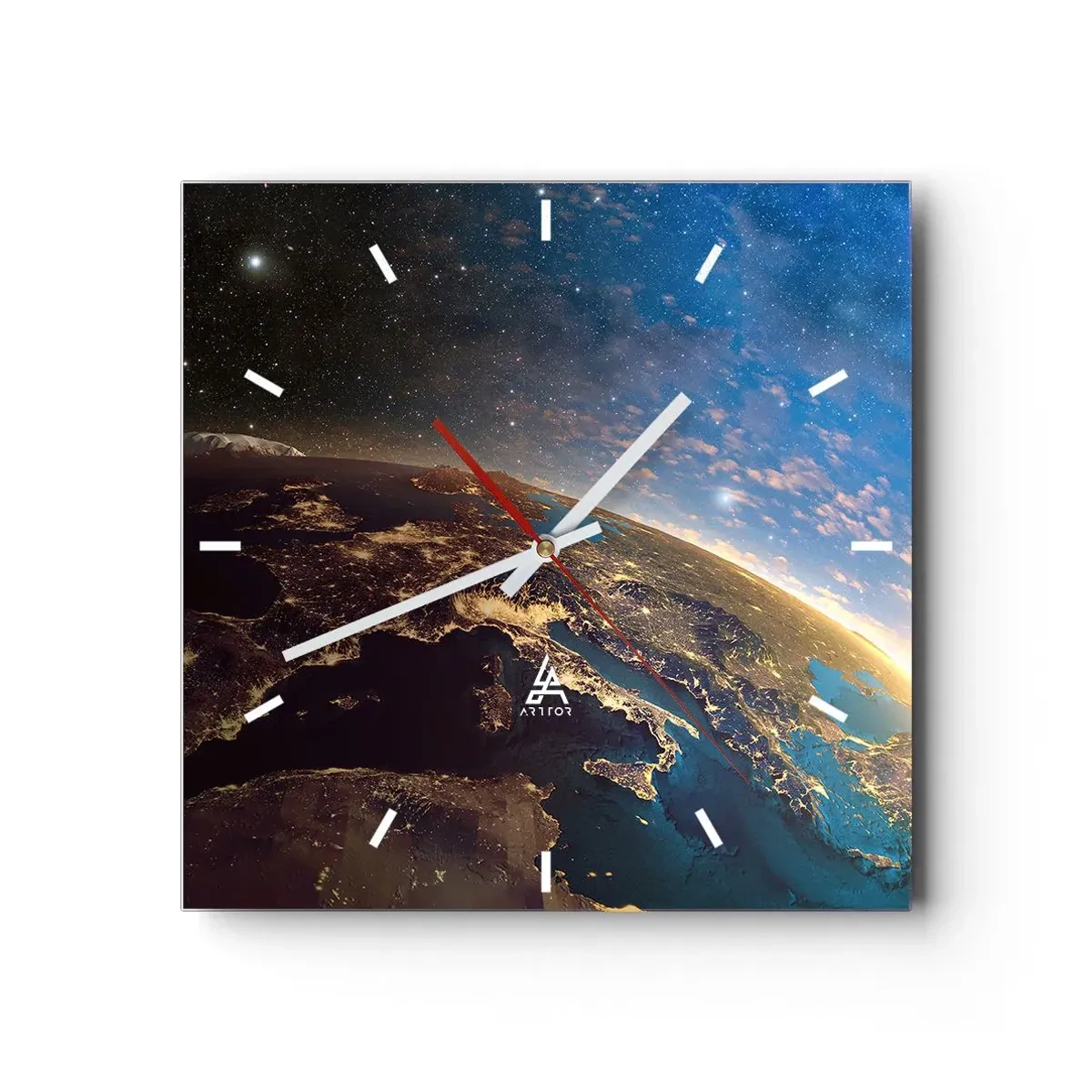 Nástenné hodiny - Pozrime sa na seba s odstupom - 40x40 cm