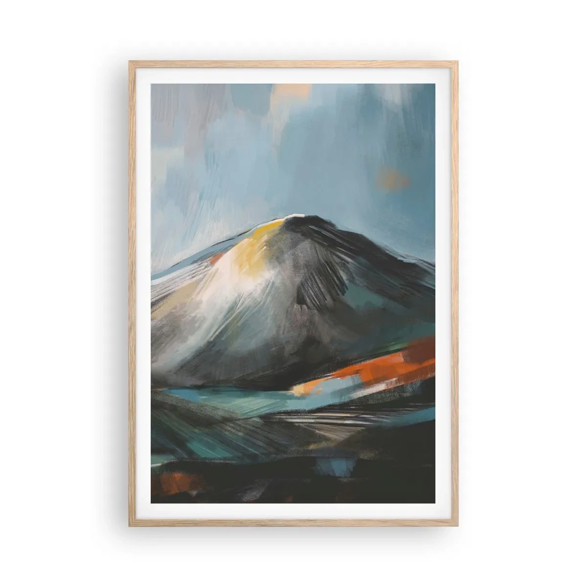 Plagát v ráme zo svetlého duba - Surové a krásne - 70x100 cm