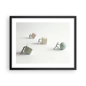 Plagát v čiernom ráme - Život samotný - 50x40 cm