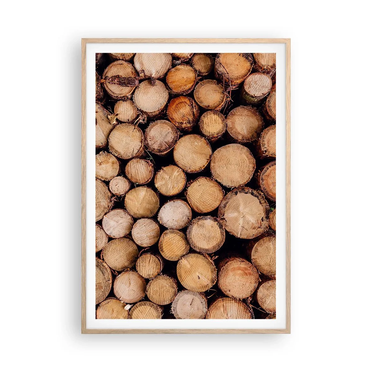 Plagát v ráme zo svetlého duba - Nový začiatok - 70x100 cm