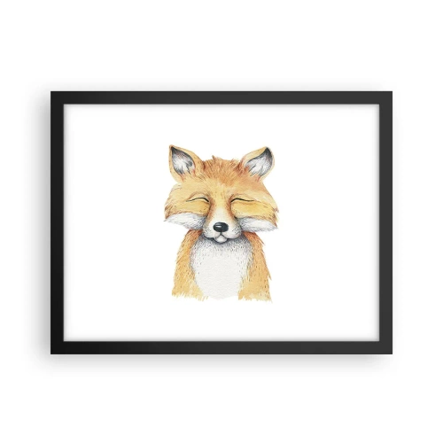 Plagát v čiernom ráme - Líščia rozladenosť - 40x30 cm