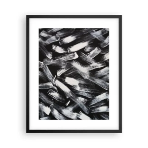 Plagát v čiernom ráme - Abstrakcia v industriálnom duchu - 40x50 cm