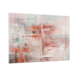Obraz na skle - Zahmlené. Ale ružové - 100x70 cm