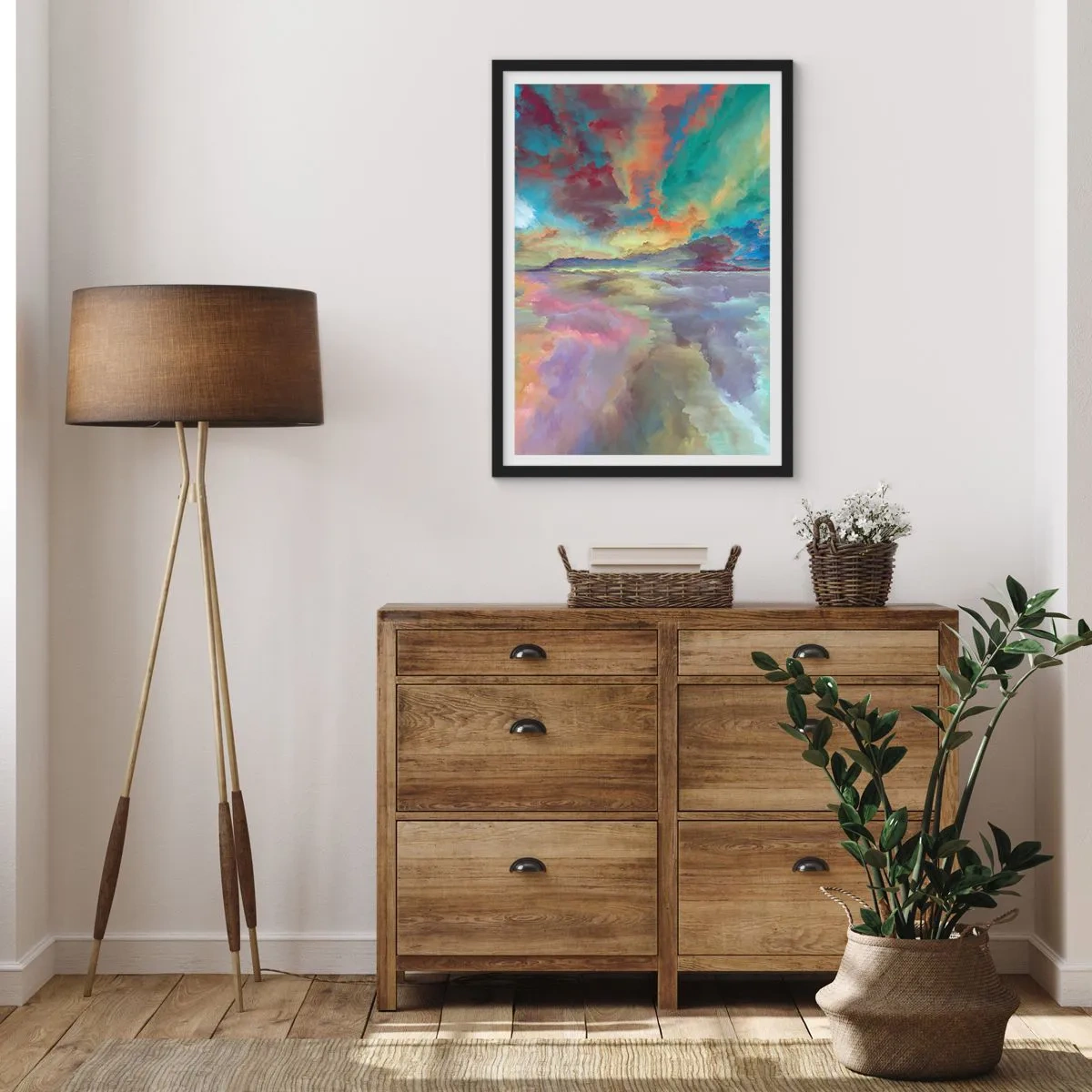 Plagát v čiernom ráme - Dve neba - 40x50 cm
